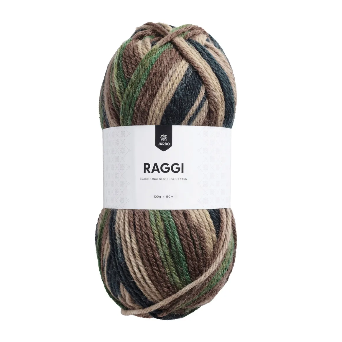 Garn Raggi 100 g brun-grønn