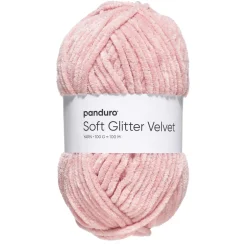 Garn Soft Glitter Velvet 100 g rosa
