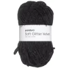 Garn Soft Glitter Velvet 100 g svart