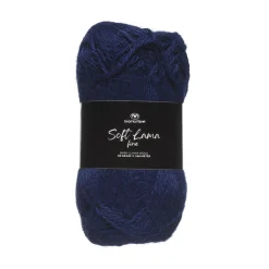 Garn Soft Lama Fine 50 g mørkeblå – Midnight blue 968