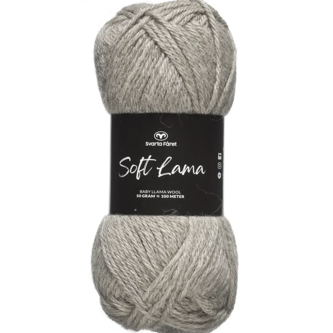 Garn Soft Lama 50 g lysegrå – Formal grey 03