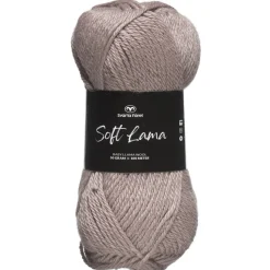 Garn Soft Lama 50 g rosagrå – Ballet slipper 49