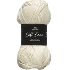 Garn Soft Lama 50 g ubleket – Natural white 05