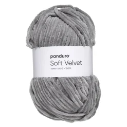Garn Soft Velvet 100 g grå