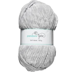 Garn Soft Velvet 100 g lysegrå