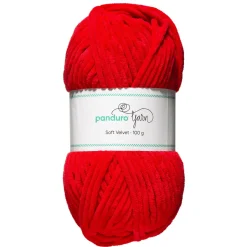 Garn Soft Velvet 100 g rød