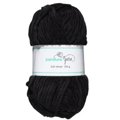 Garn Soft Velvet 100 g svart