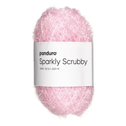 Garn Sparkly Scrubby 50 g lyserosa