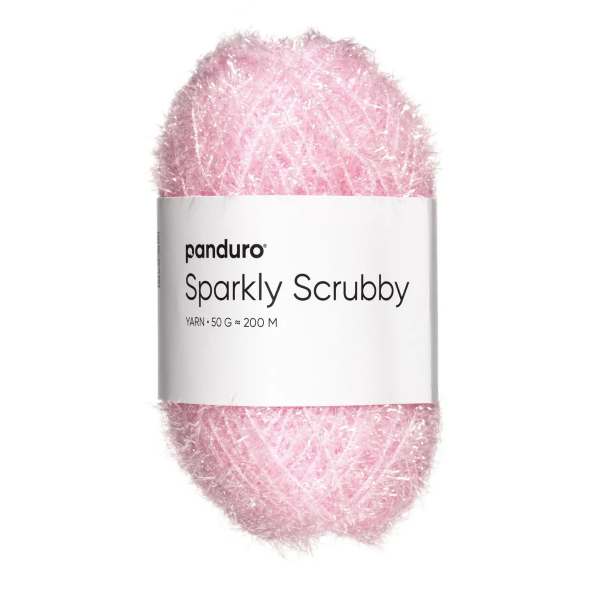 Garn Sparkly Scrubby 50 g lyserosa