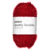 Garn Sparkly Scrubby 50 g rød