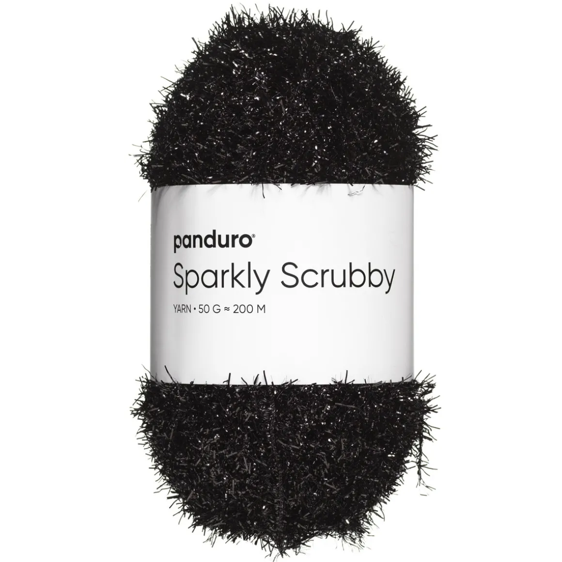 Garn Sparkly Scrubby 50 g svart