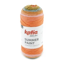 Garn Summer Paint 150 g rosa oransje (502 på bildet)