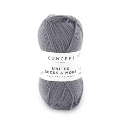 Garn United Socks 25 g mellomgrå