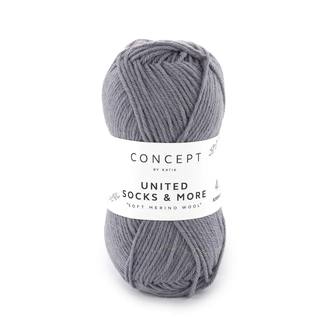 Garn United Socks 25 g mellomgrå