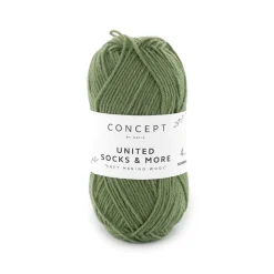 Garn United Socks 25 g mosegrønn