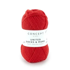 Garn United Socks 25 g rød