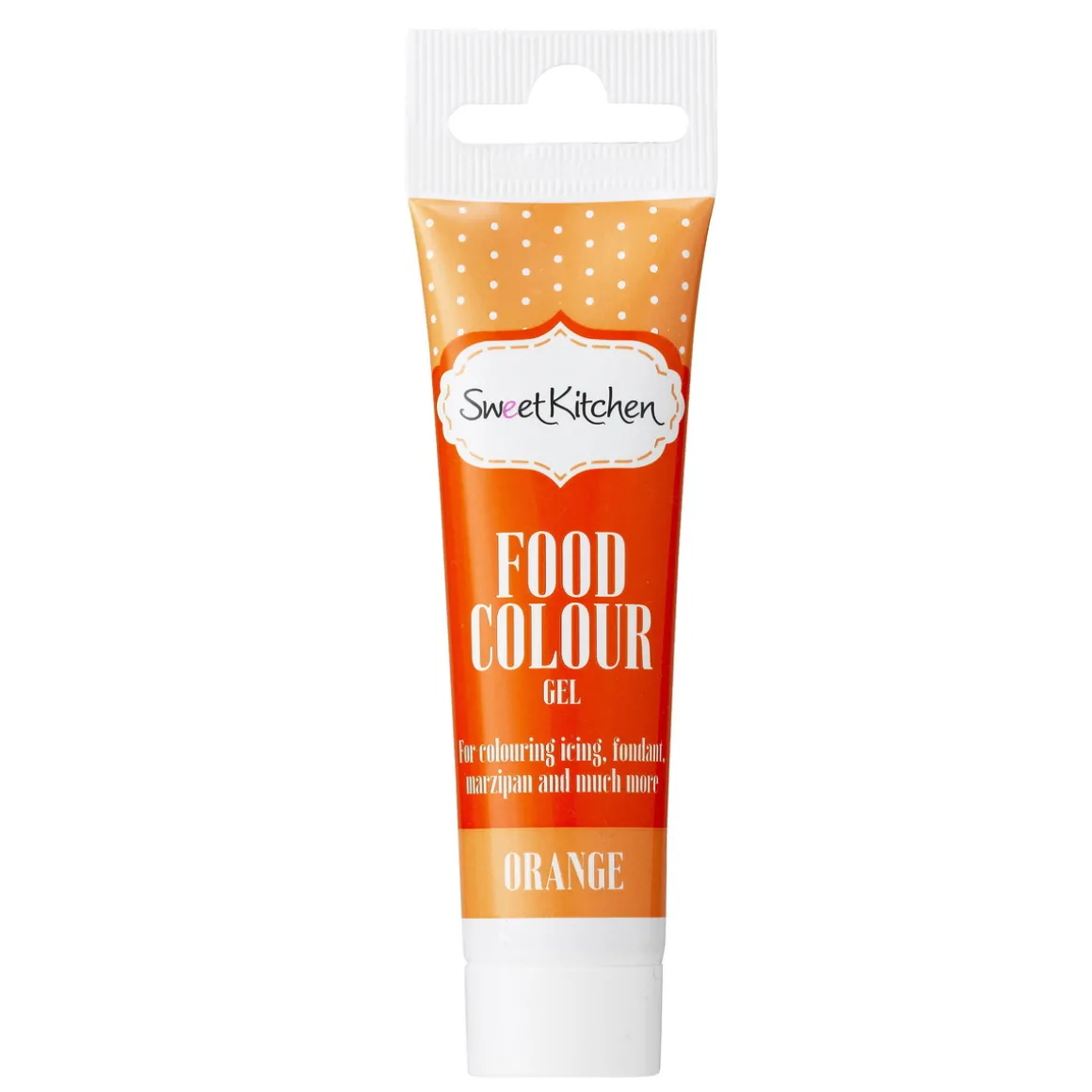 Geléfarge, spiselig næringsmiddelfarge til baking, oransje 25 g