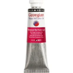Georgian Water Mixable Oil Colour, vannløselig oljemaling 37 ml Permanent Red Violet Light 401