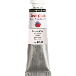 Georgian Water Mixable Oil Colour, vannløselig oljemaling 37 ml Titanium White 009