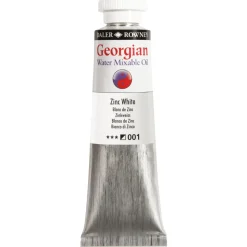 Georgian Water Mixable Oil Colour, vannløselig oljemaling 37 ml Zinc White 001