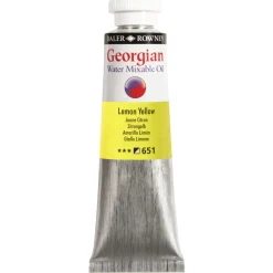 Georgian Water Mixable Oil Colour, vannløselig oljemaling 37 ml Lemon Yellow 651