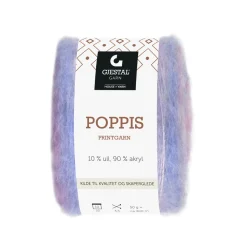 Gjestal Garn Poppis printgarn 50 g lilla/blå – gradert garn
