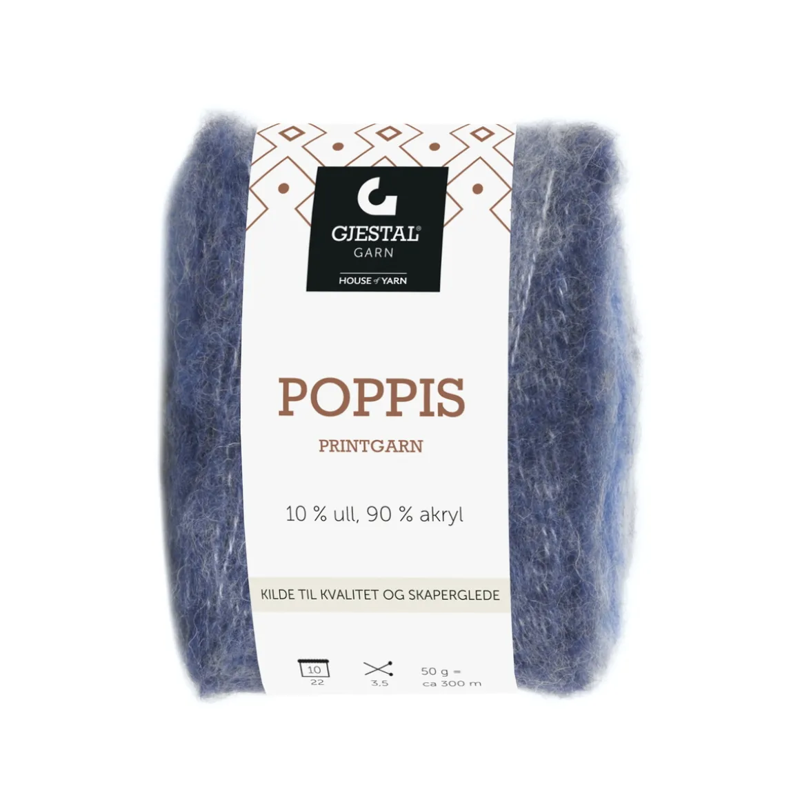 Gjestal Garn Poppis printgarn 50 g denim – gradert garn