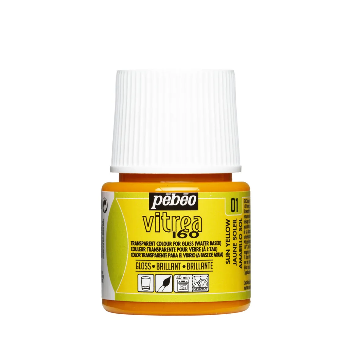 Glassmaling blank Gul 45 ml
