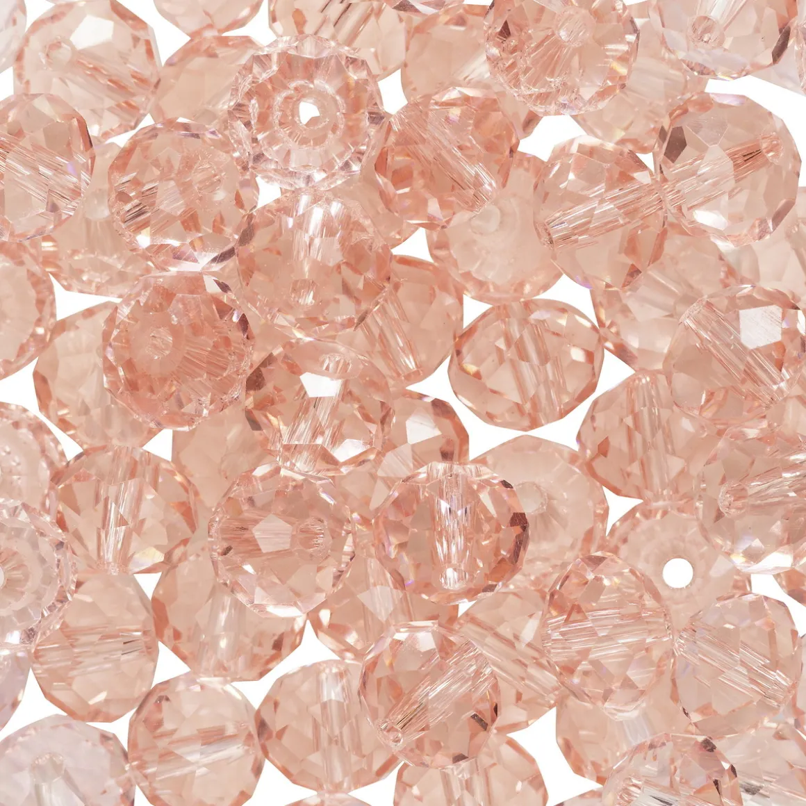 Glassperle fasett rosa 80 stk.