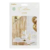 Glitterforheng i skinnende gull metallic, bredde 100 cm, lengde 200 cm