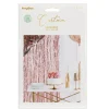 Glitterforheng i skinnende rosa metallic, bredde 100 cm, lengde 200 cm