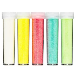 Glitter fremstilt av over 90 % cellulose, 5-pakning à 7 gram i iriserende pastellfarger