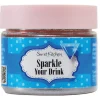Glitterpulver, spiselig glitter til drikk, blå 10 gram