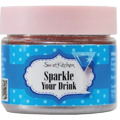 Glitterpulver, spiselig glitter til drikk, blå 10 gram