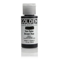 Golden Fluid Acrylics 30 ml - 2442 Van Dyke Brown Hue