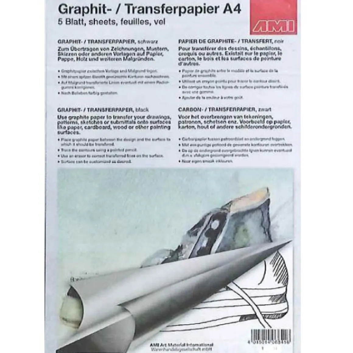 Grafittpapir A4 5-pk Hvitt