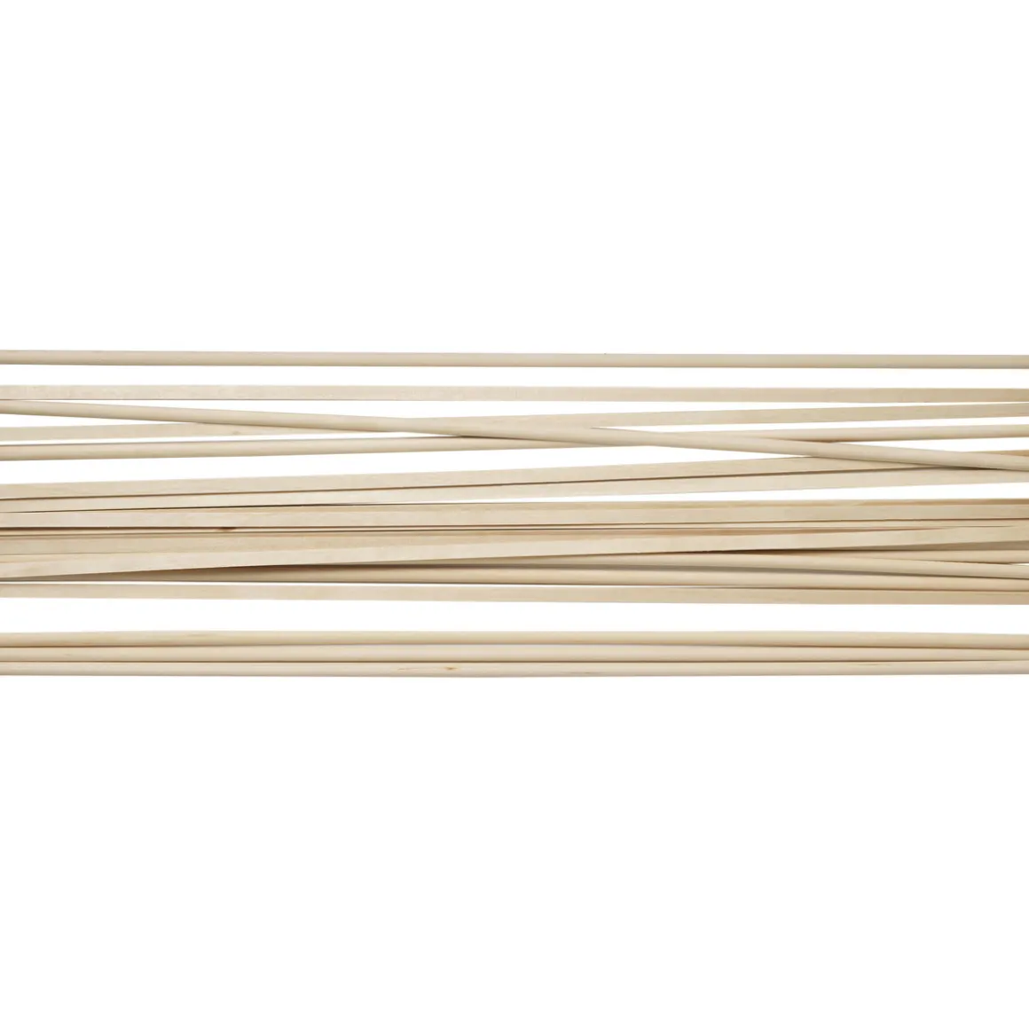 20 halve rundstaver – lengde 50 cm, bredde 6 mm, dybde 3 mm