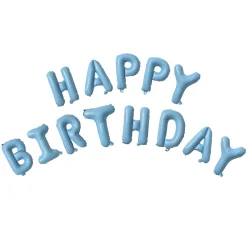 Happy B-day folie blå