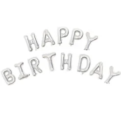 Happy B-day folie sølv