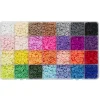 Heishi beads megamiks – 5600 (Ø6 mm) heishi-perler i 28 ulike farger