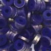 Heishi-perler i rør – gullglinsende mørkeblå heishis, Ø6 mm