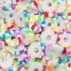 Heishi-perler i rør – herlig blanding med prikkete / stripete flerfargede heishis, Ø6 mm