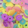 Heishi-perler i rør – herlig blanding med semitransparent tutti frutti, Ø6 mm