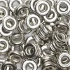 Heishi-perler i rør – sølv metallic heishis, Ø6 mm (harde)