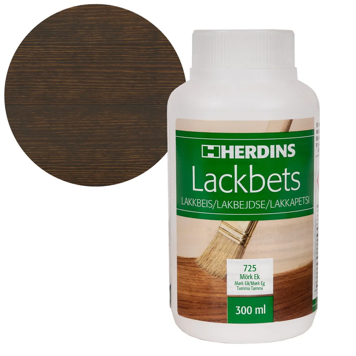 Herdins lakkbeis 300 ml – 725 mørk eik