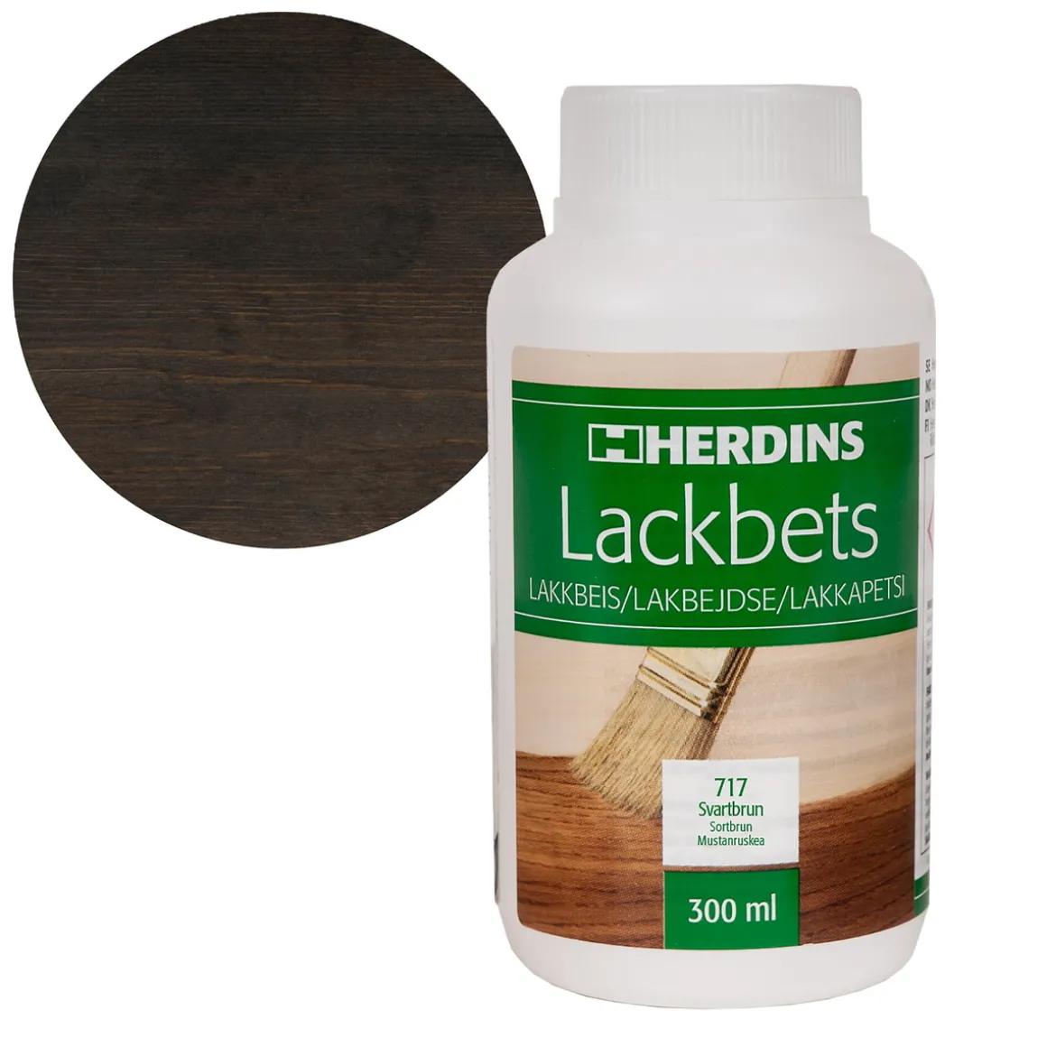 Herdins lakkbeis 300 ml – 717 svartbrun