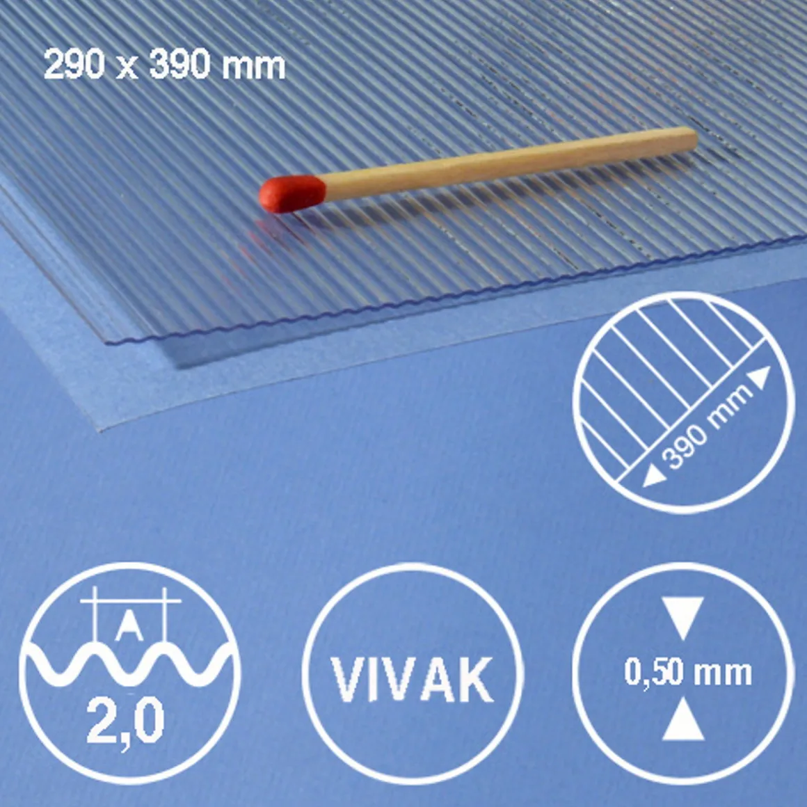 Hermoli ark korrugert pet 2 mm