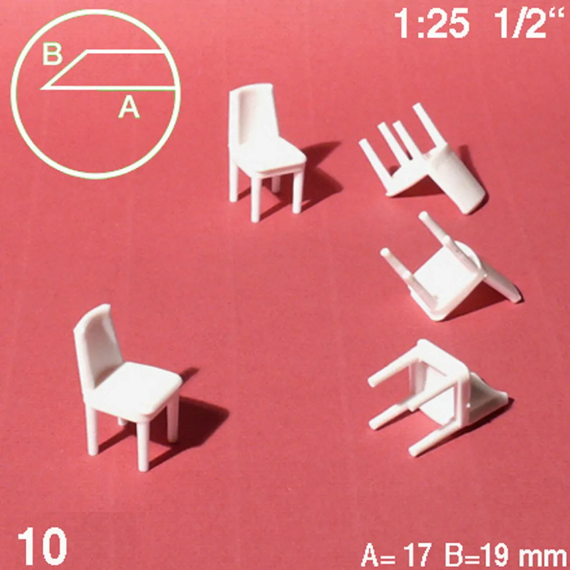 Hermoli stoler 10 stk. 1:25