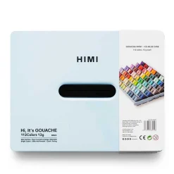 HIMI Gouache Twin Cup Kit Ice Blue – hele 112 jelly gouache-farger!