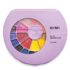 Himi Watercolour Kit, 24 akvarellfarger og 1 pensel